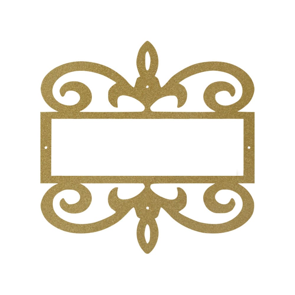 Scroll Address Metal Sign