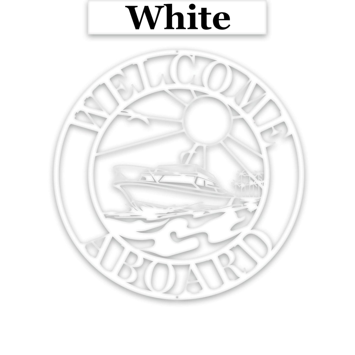 Sea Boat Circle Sign - Personalized Metal Sign