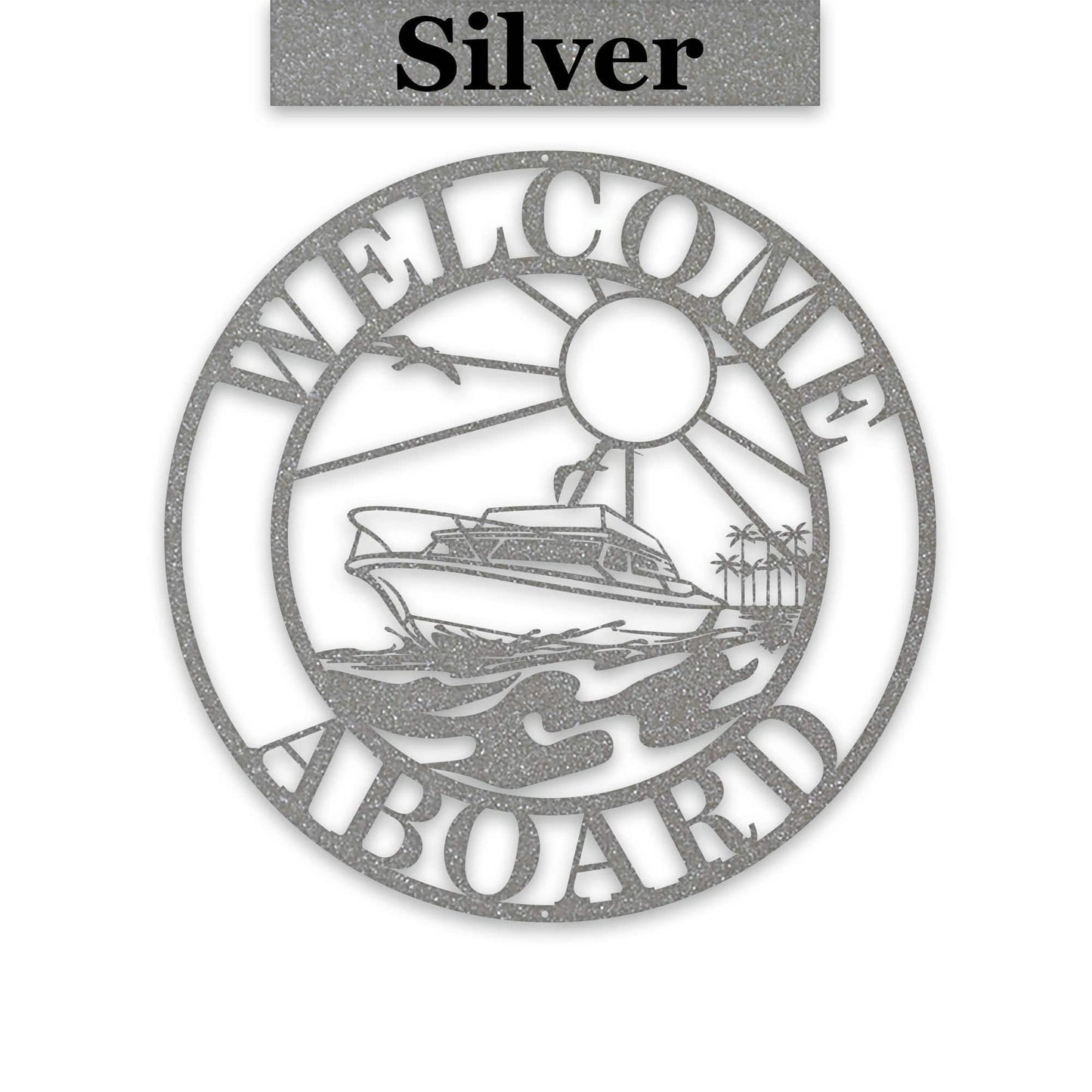 Sea Boat Circle Sign - Personalized Metal Sign