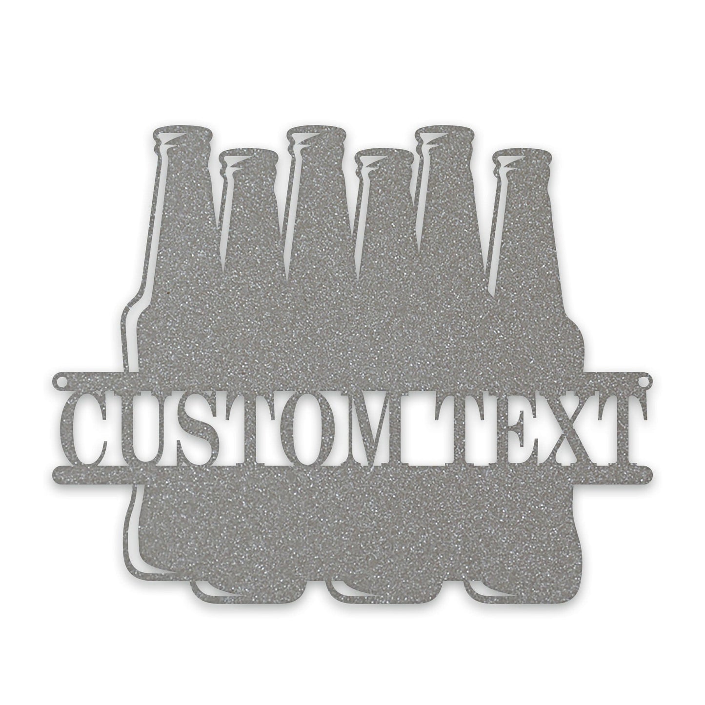 Split Beer Bottle Custom Metal Sign
