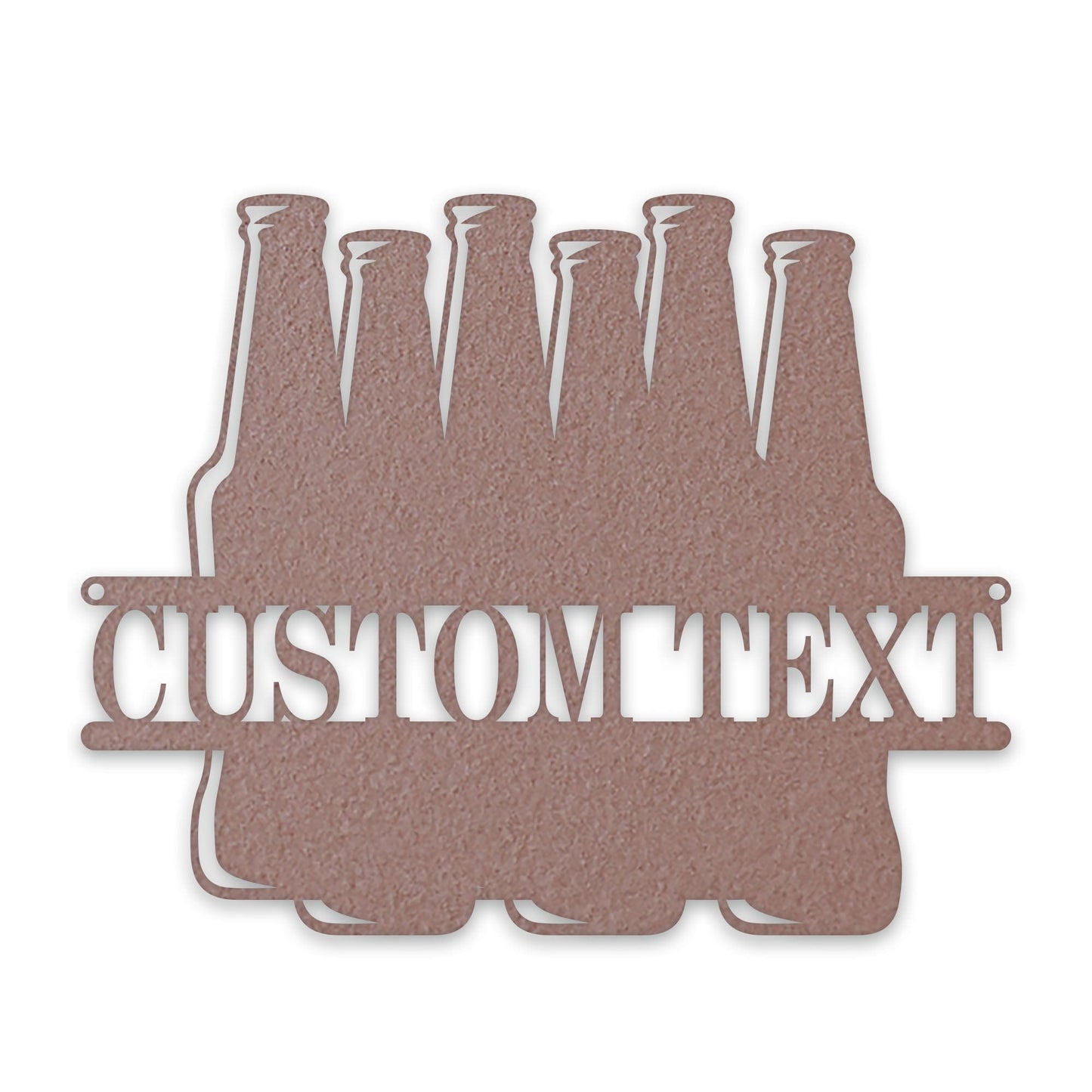 Split Beer Bottle Custom Metal Sign
