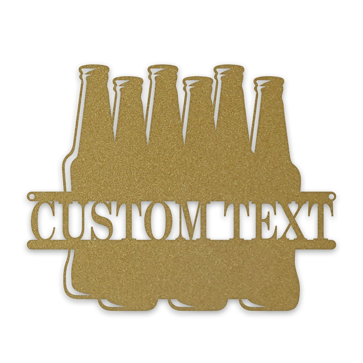 Split Beer Bottle Custom Metal Sign