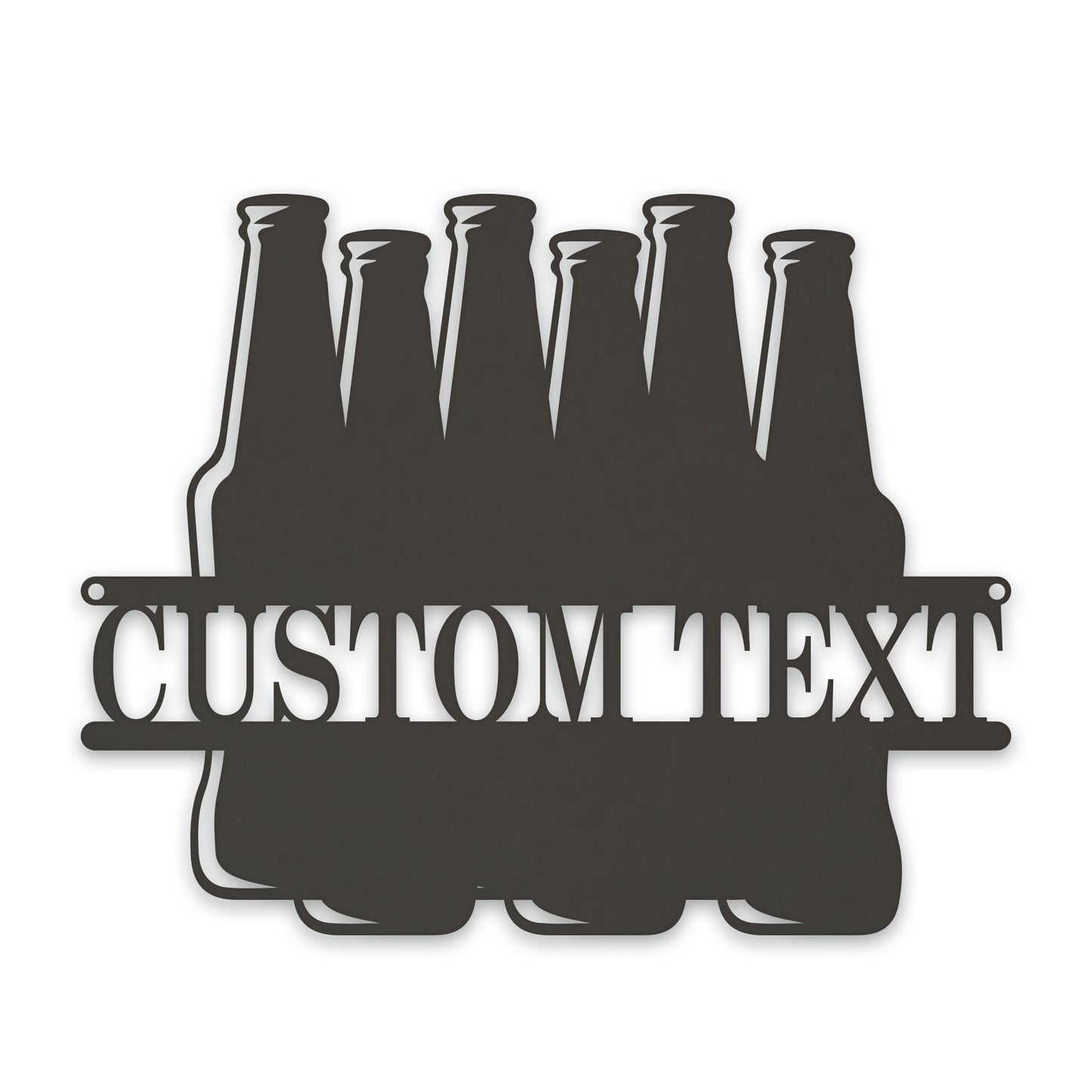 Split Beer Bottle Custom Metal Sign