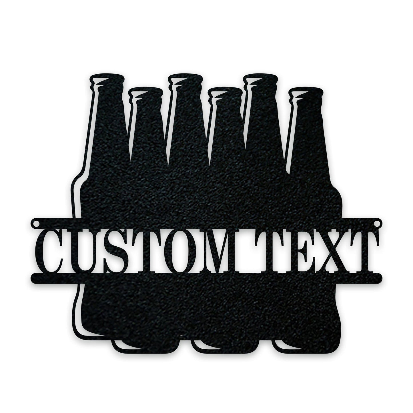 Split Beer Bottle Custom Metal Sign