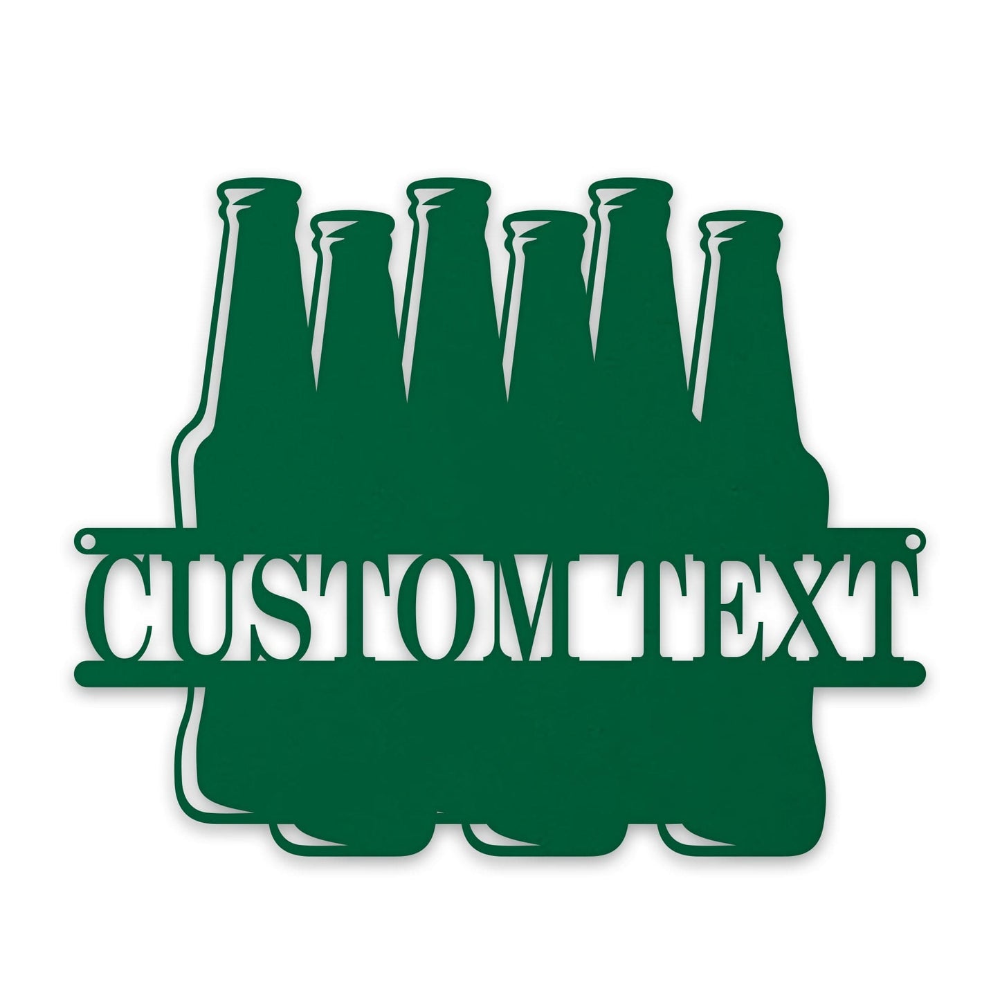 Split Beer Bottle Custom Metal Sign