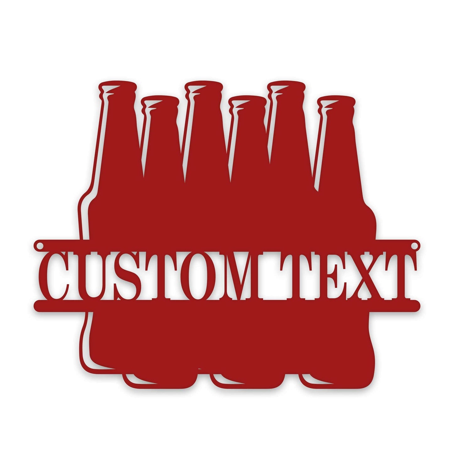 Split Beer Bottle Custom Metal Sign