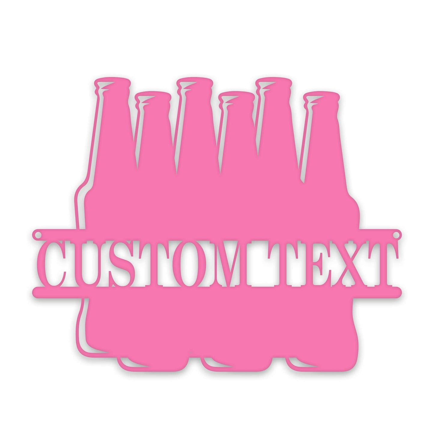 Split Beer Bottle Custom Metal Sign