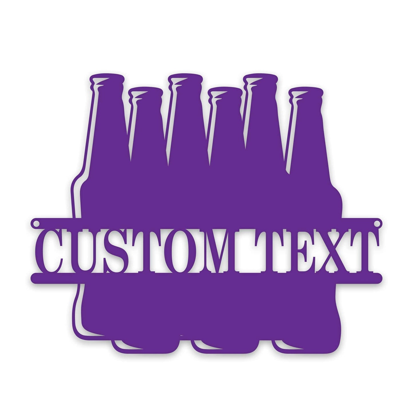 Split Beer Bottle Custom Metal Sign