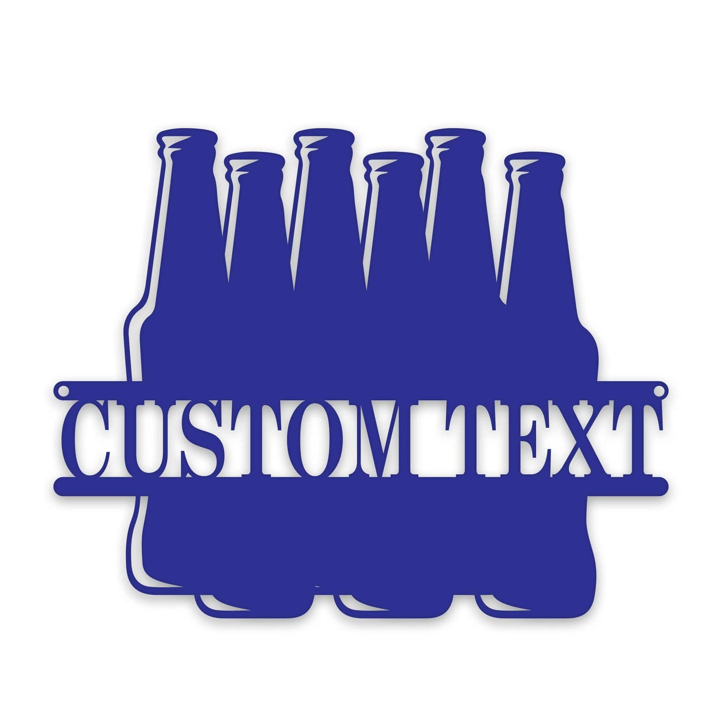 Split Beer Bottle Custom Metal Sign