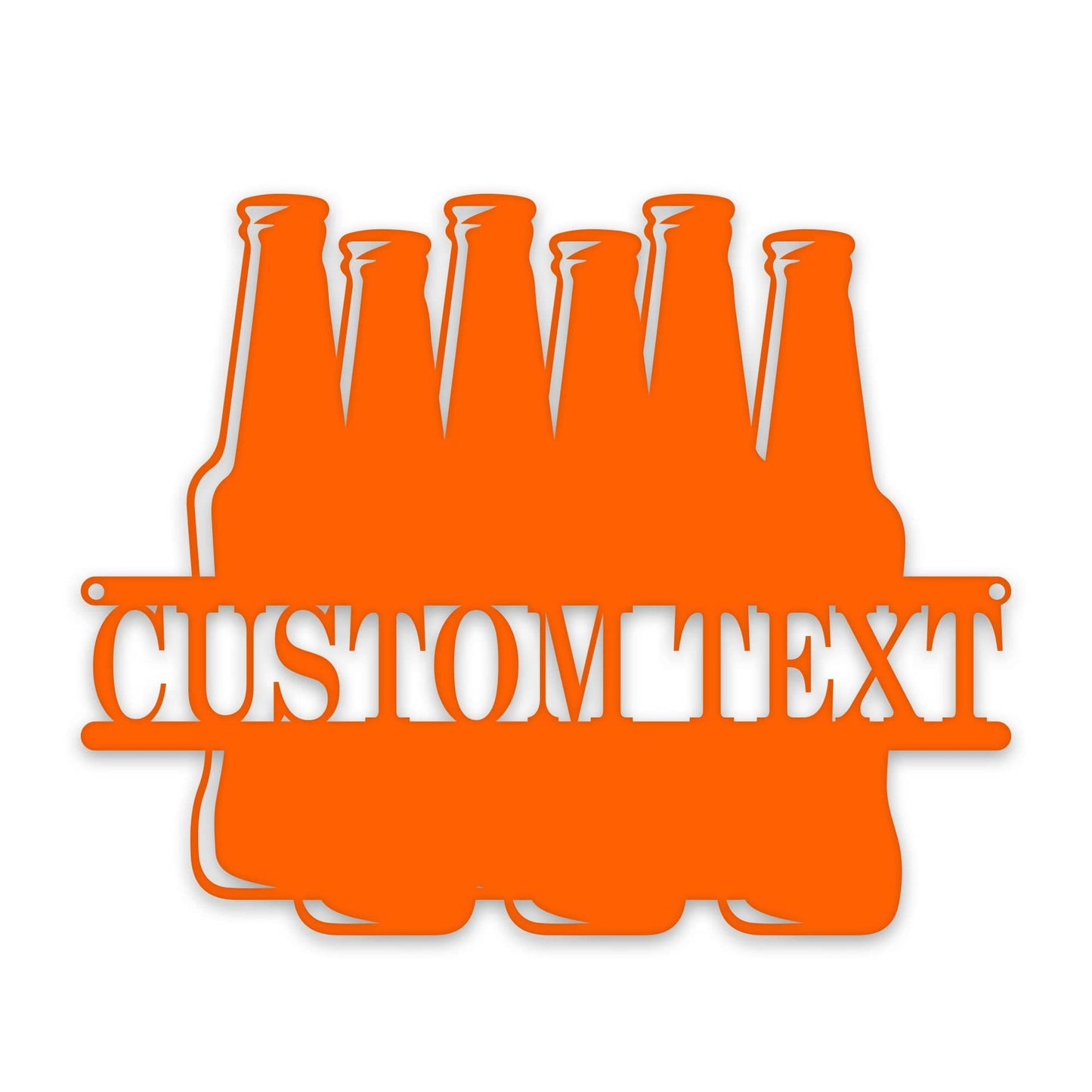 Split Beer Bottle Custom Metal Sign
