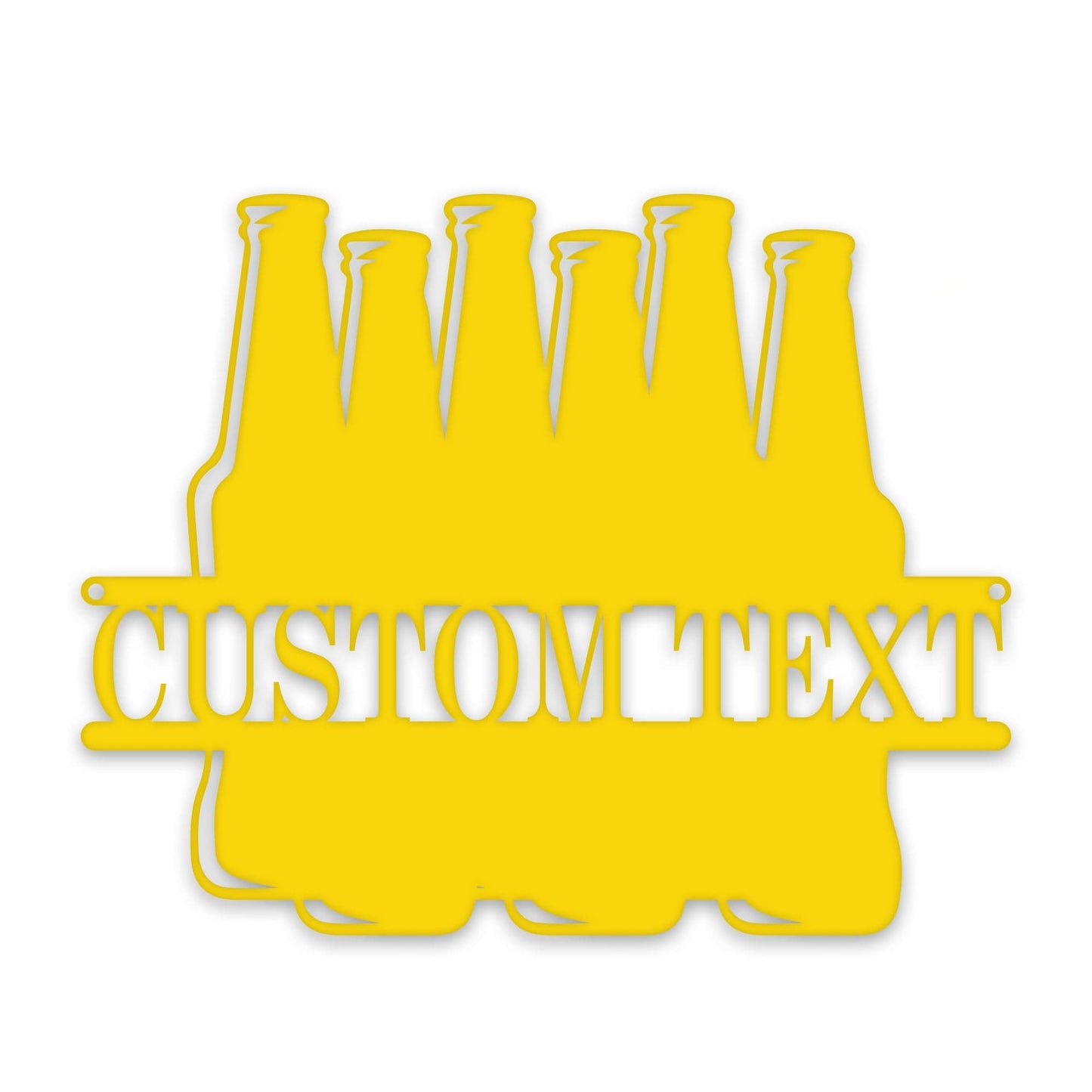 Split Beer Bottle Custom Metal Sign