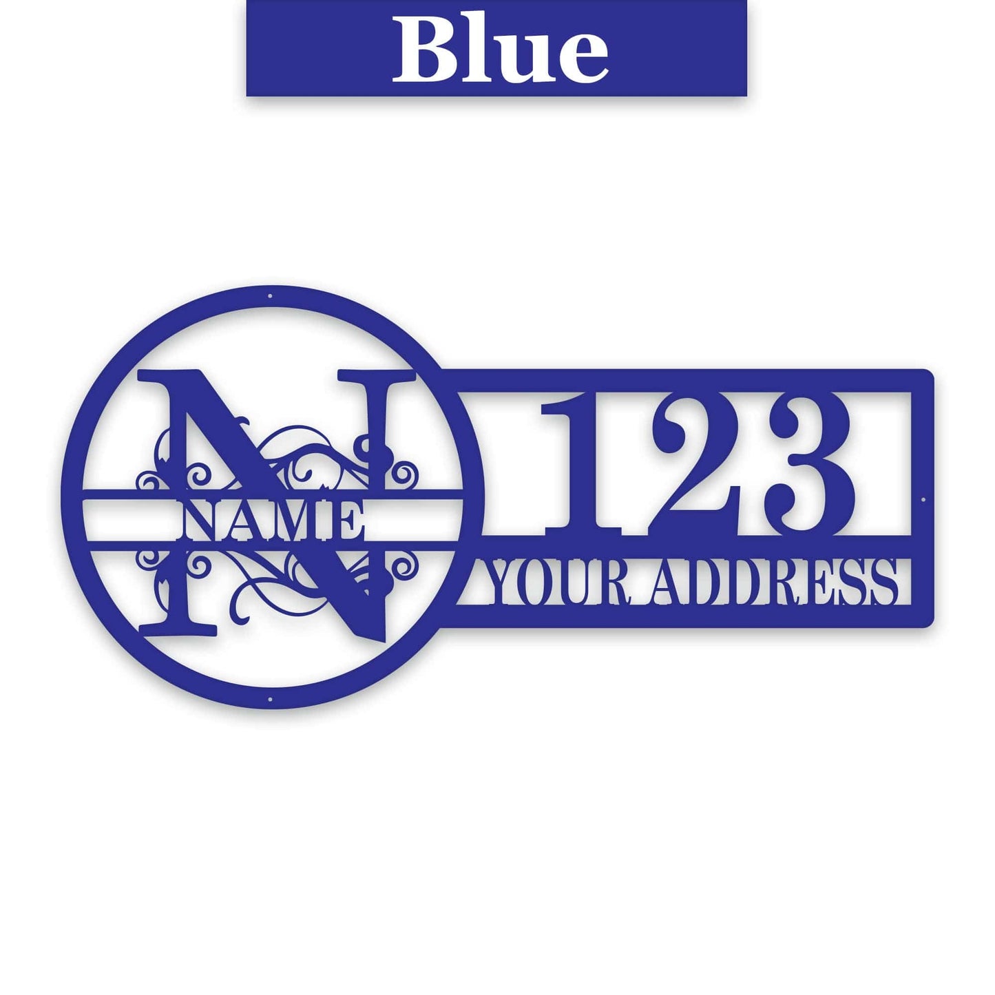Split Letter Address Sign