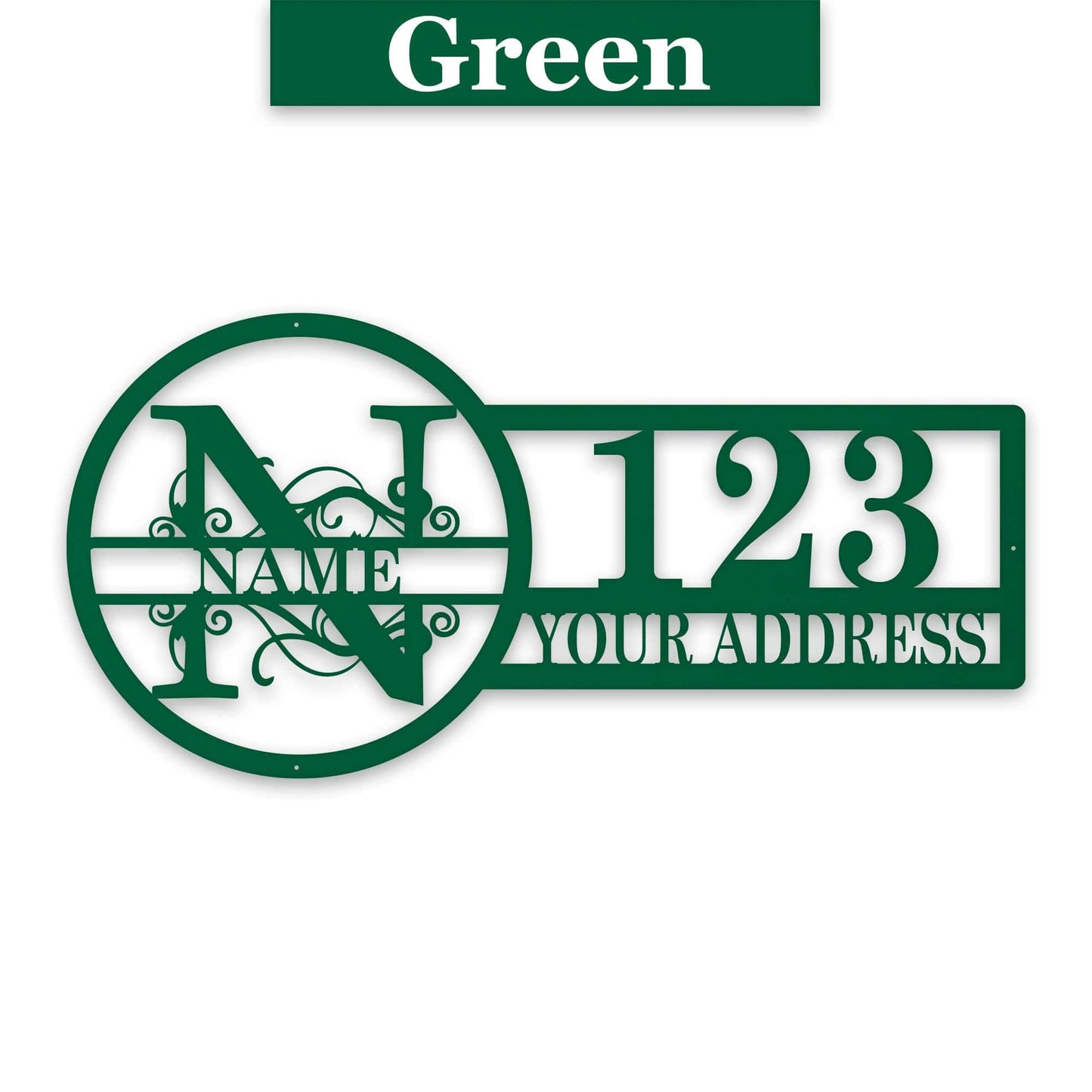 Split Letter Address Sign