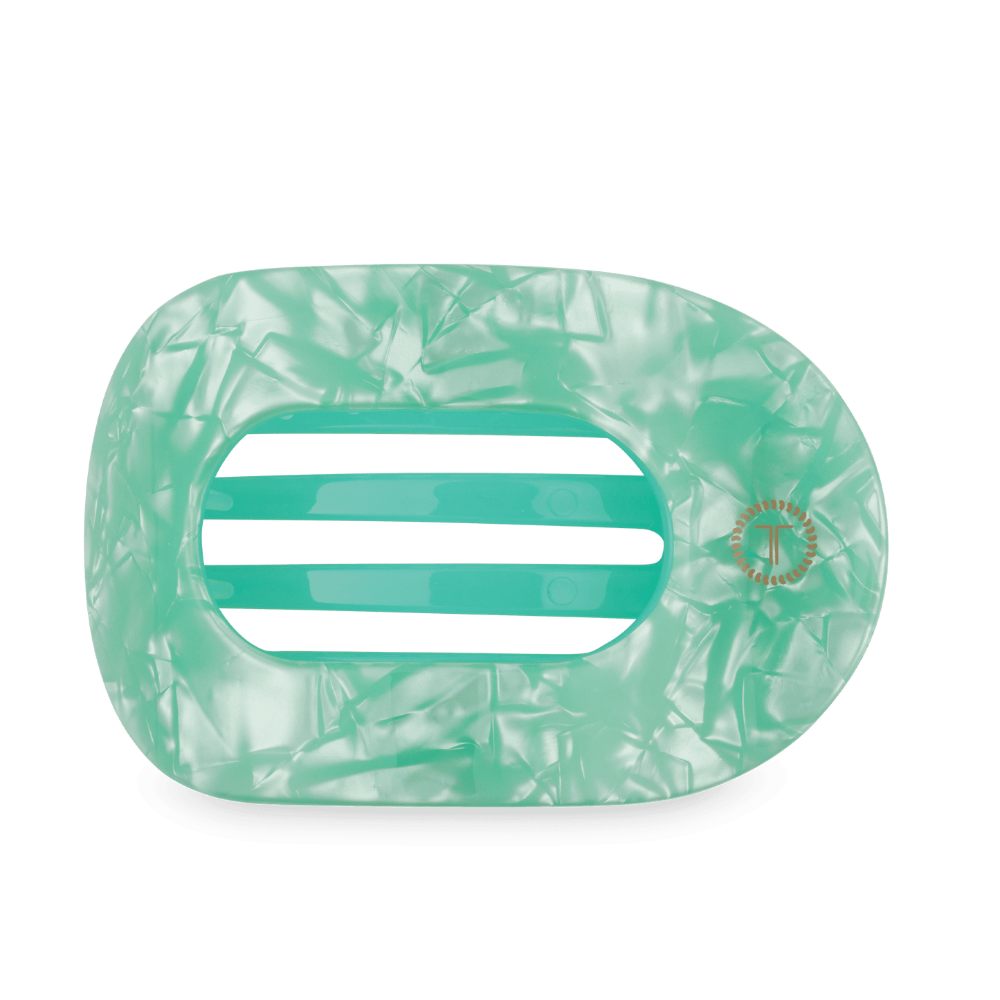 Spring Splash Large Flat Round Hair Clip
