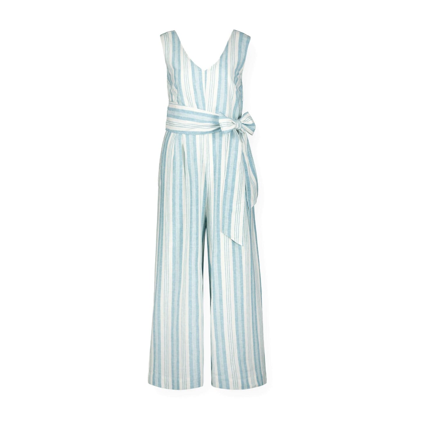 Tie-Waist Wide Leg Jumpsuit