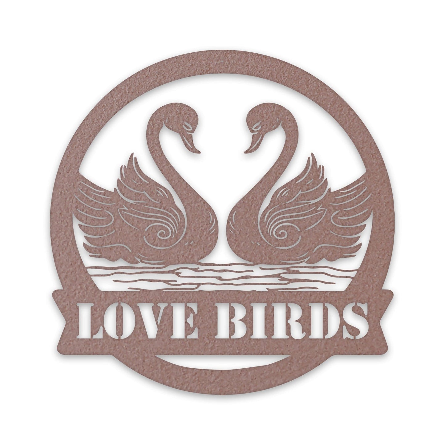 Twin Swans Metal Sign with Personalization