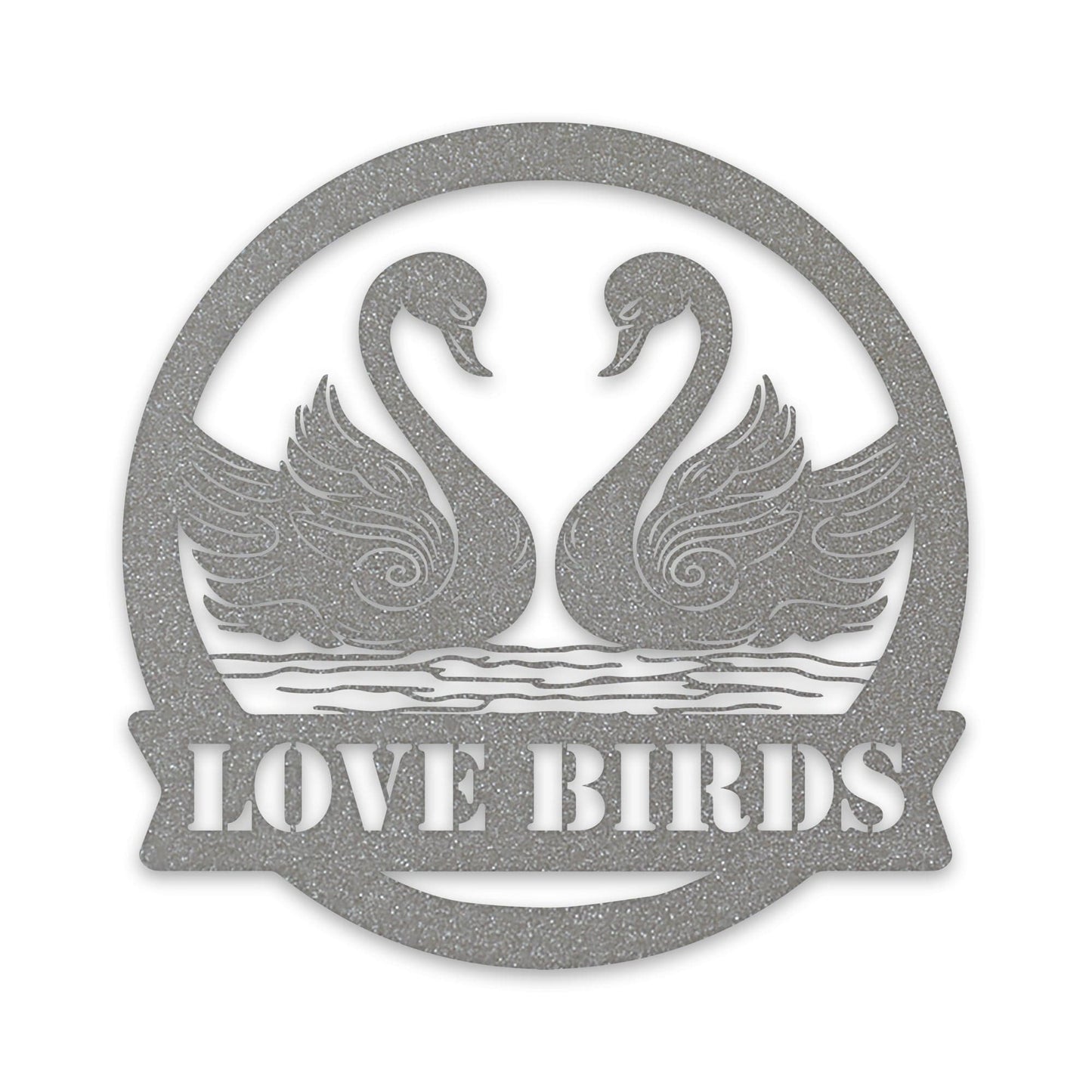 Twin Swans Metal Sign with Personalization