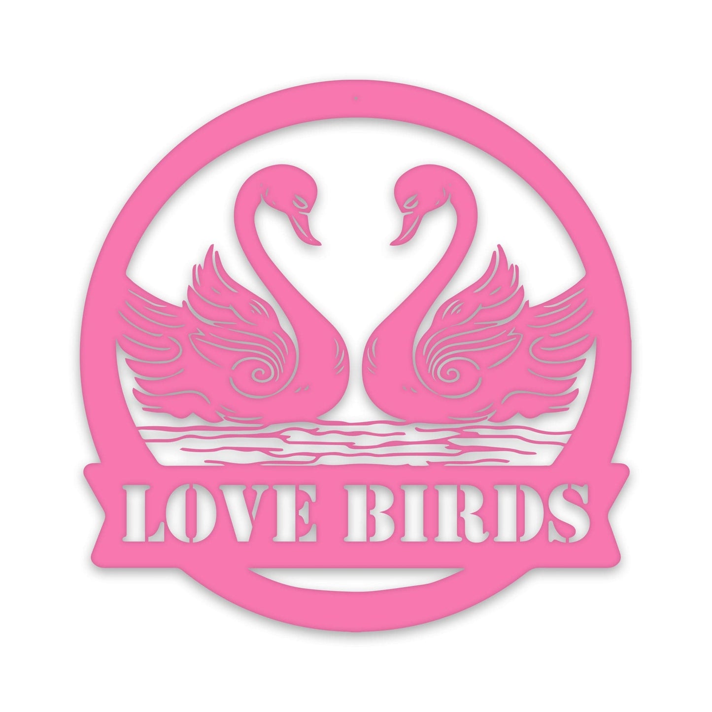 Twin Swans Metal Sign with Personalization