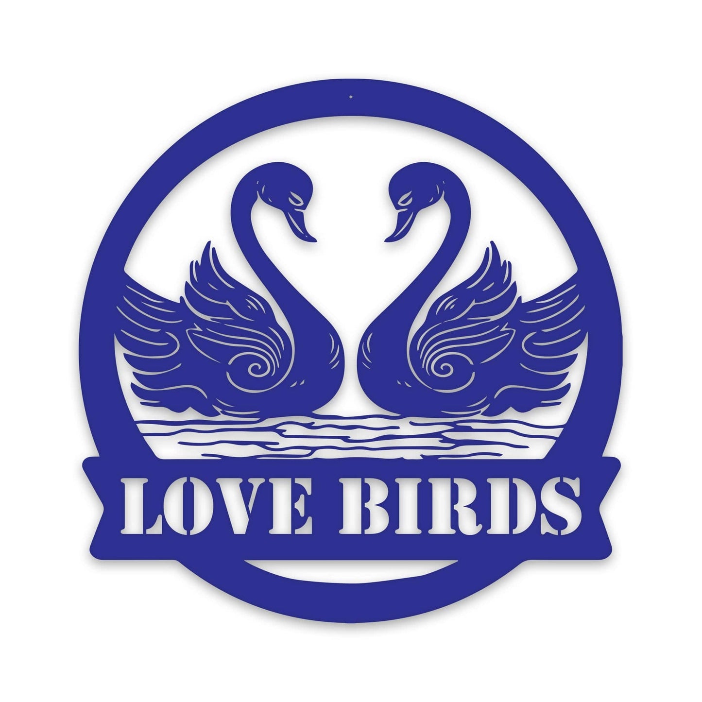 Twin Swans Metal Sign with Personalization