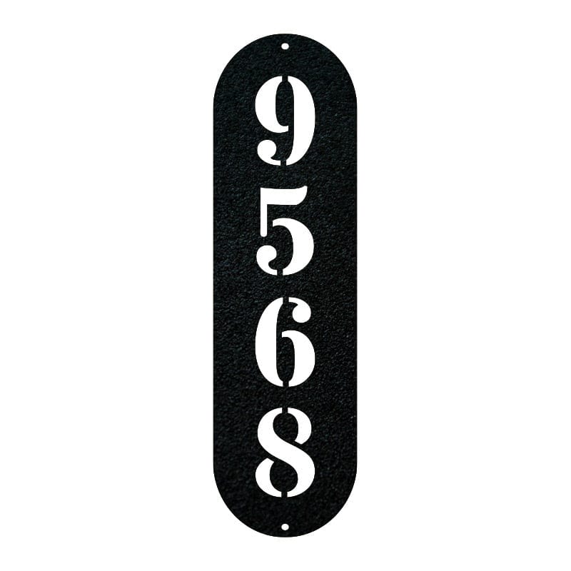 Vertical Oval Address Sign