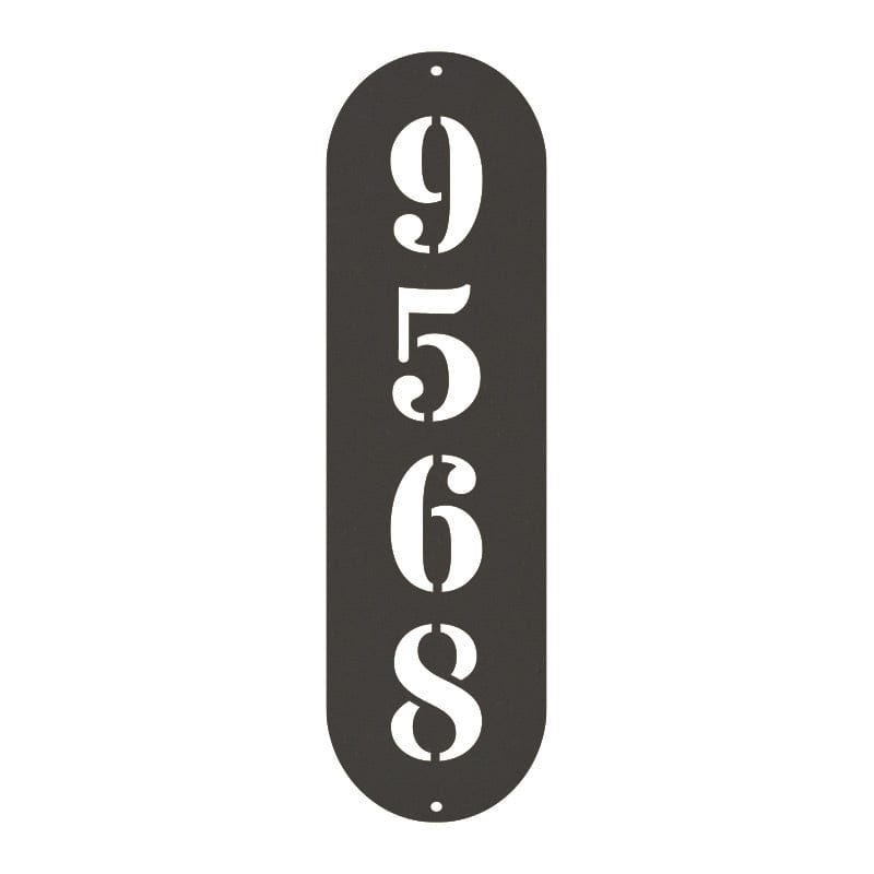 Vertical Oval Address Sign