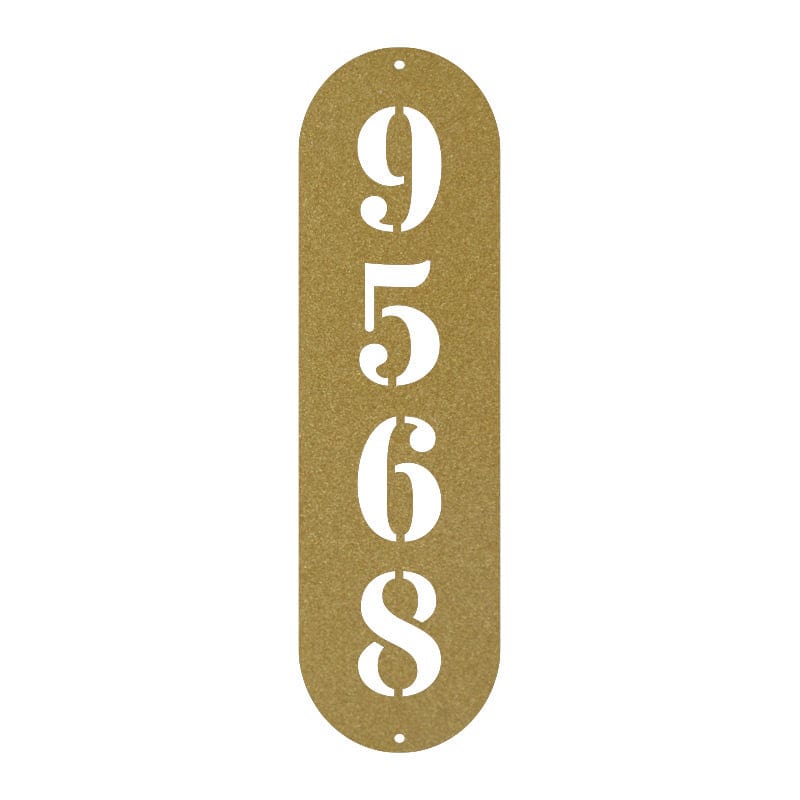 Vertical Oval Address Sign