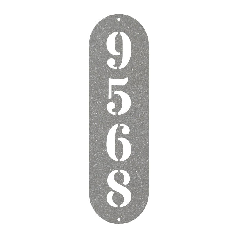 Vertical Oval Address Sign