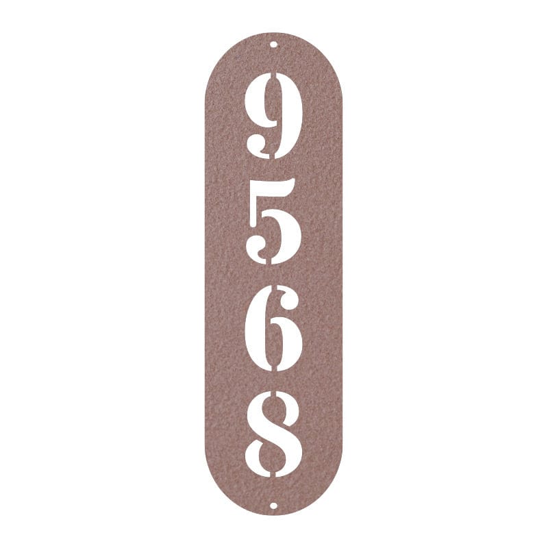 Vertical Oval Address Sign