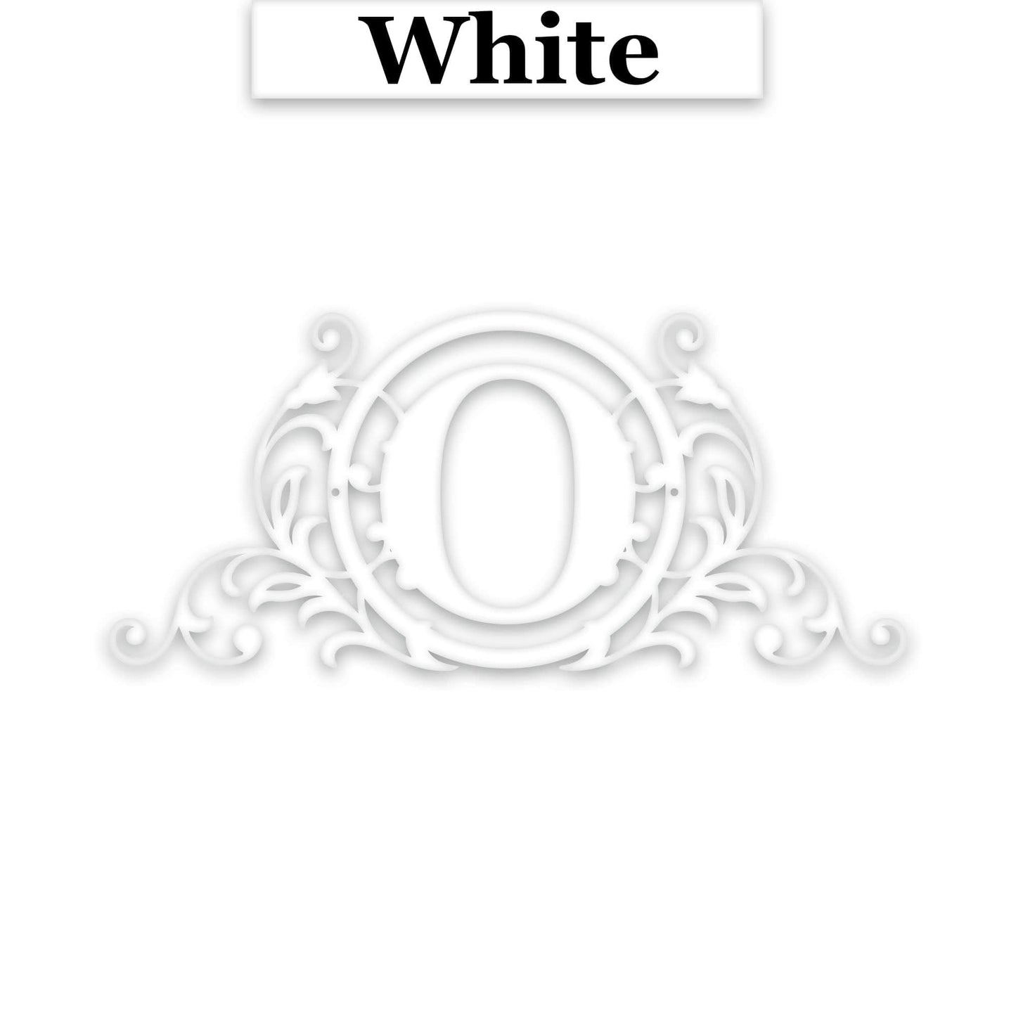 Vine and Circle Metal Monogram Sign
