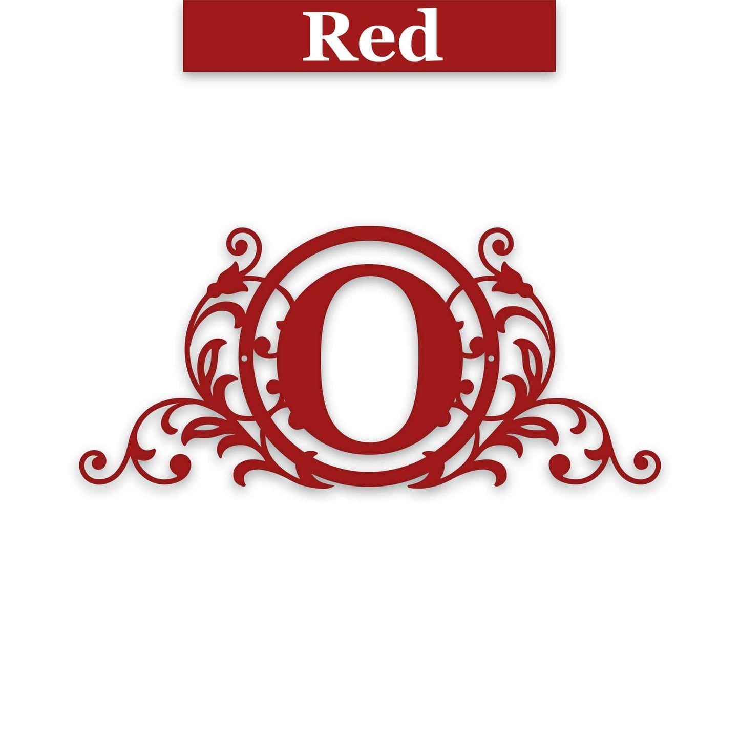 Vine and Circle Metal Monogram Sign