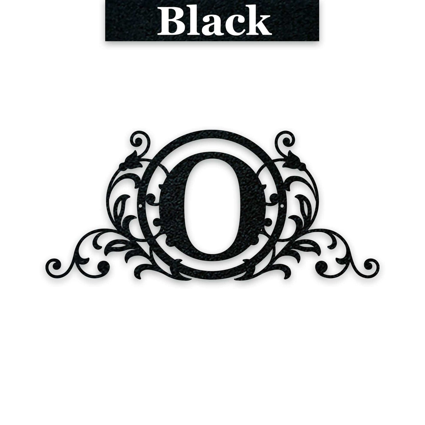 Vine and Circle Metal Monogram Sign