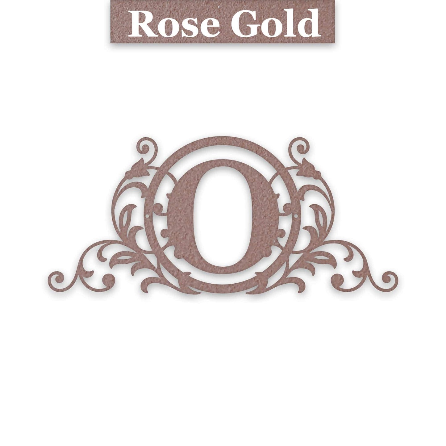 Vine and Circle Metal Monogram Sign