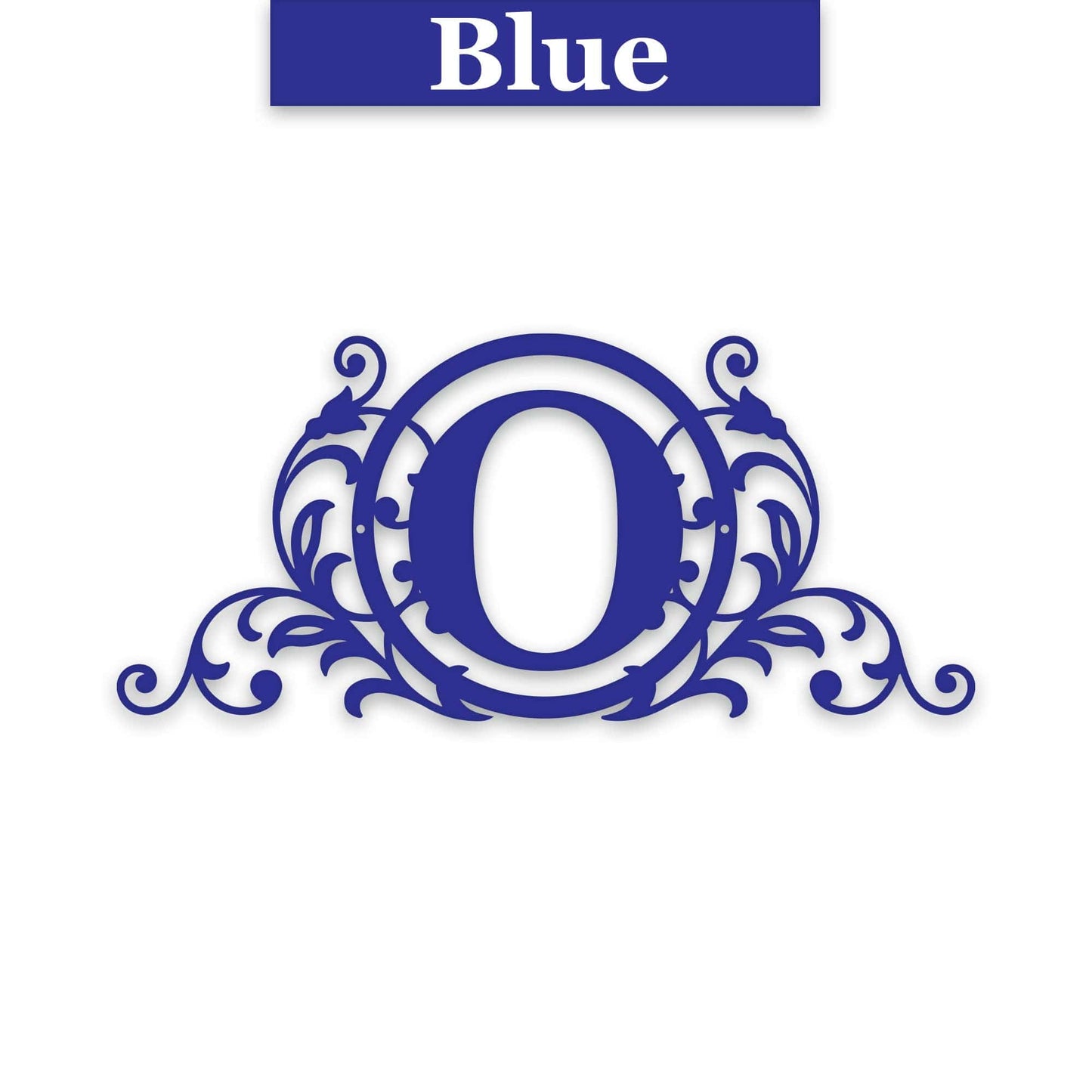 Vine and Circle Metal Monogram Sign