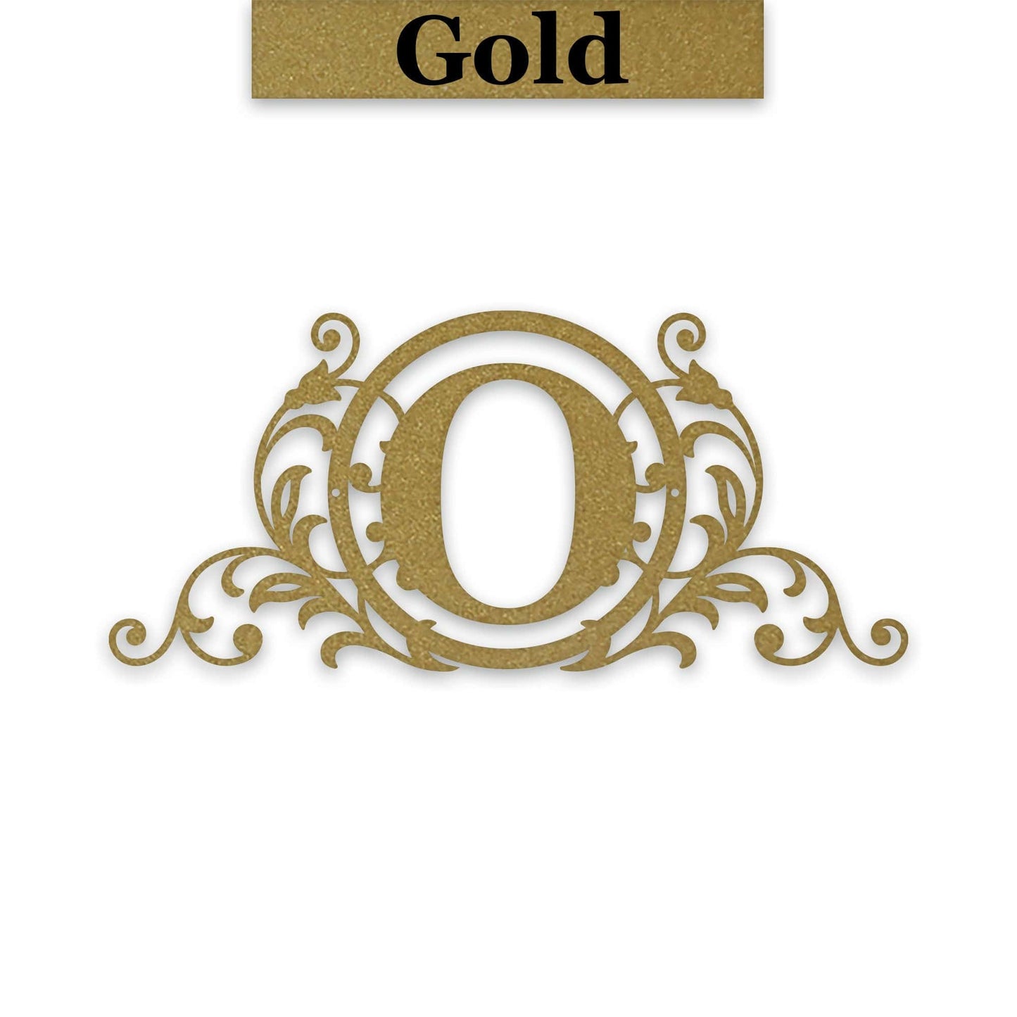 Vine and Circle Metal Monogram Sign