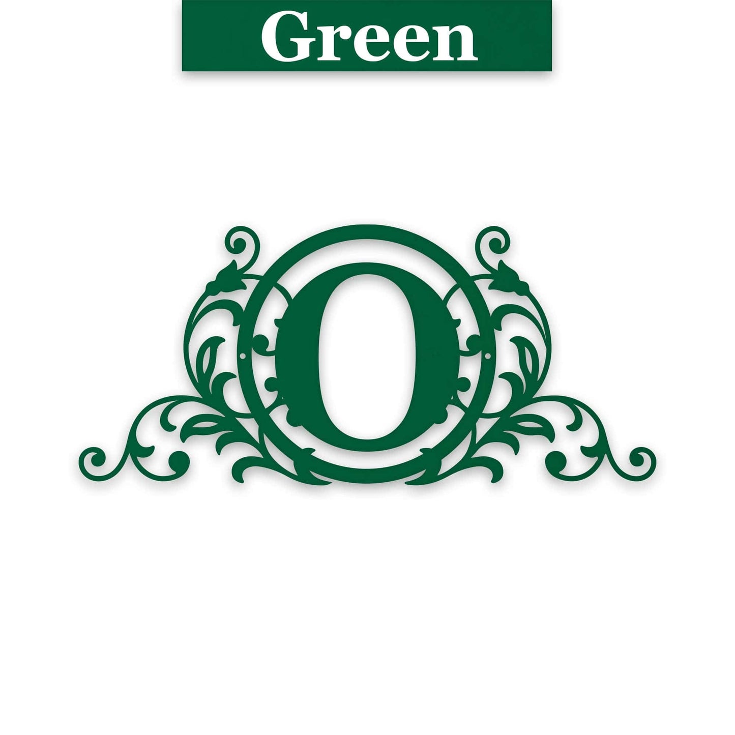 Vine and Circle Metal Monogram Sign
