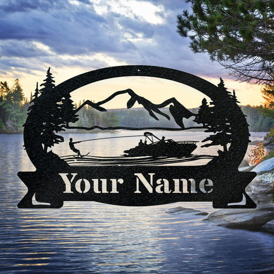 Waterski Boat Monogram